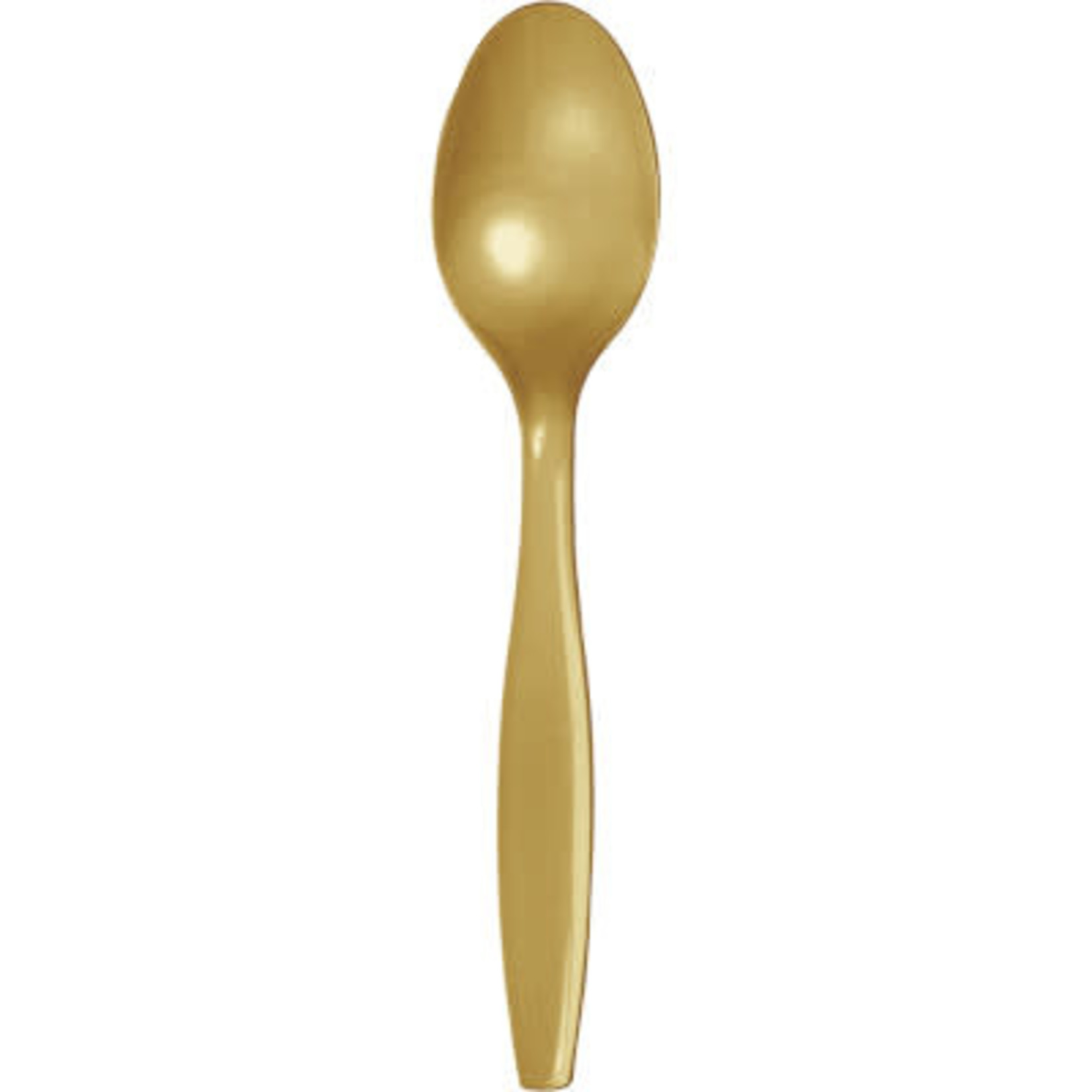 Touch of Color Glittering Gold Premium Plastic Spoons - 24ct.