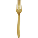 Touch of Color Glittering Gold Premium Plastic Forks - 24ct.