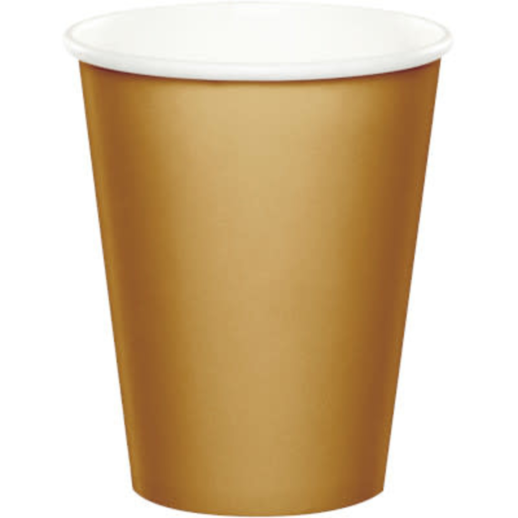 Touch of Color 9oz. Glittering Gold Hot/Cold Paper Cups - 24ct.