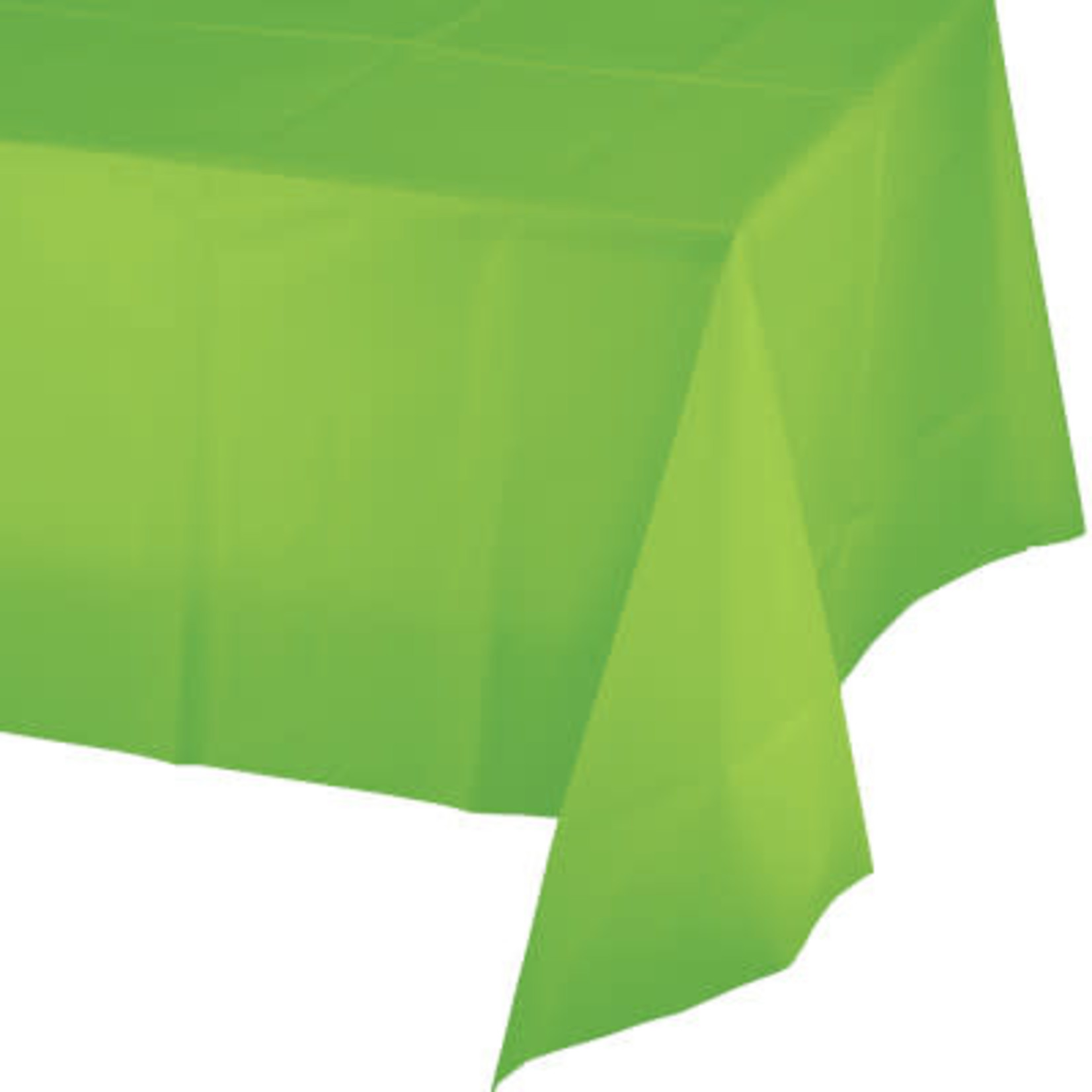 Creative Converting Lime Green Plastic Rectangle Table Cover - 54" x 108" - 1ct.