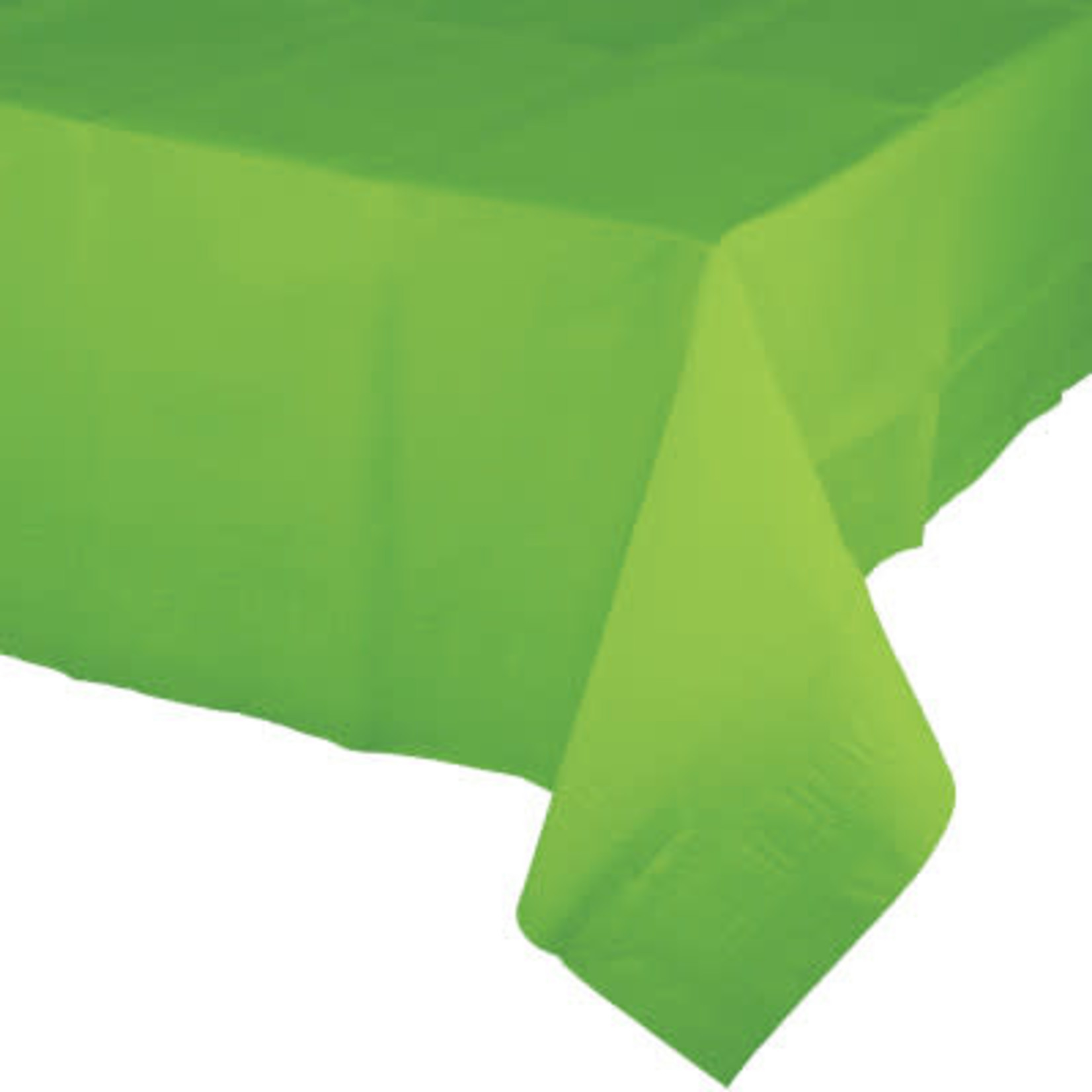 Touch of Color Lime Green Plastic-Lined Rectangle Tablecover - 54" x 108"