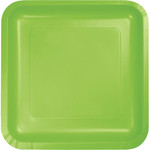 Touch of Color 9" Lime Green Square Plates - 18ct.