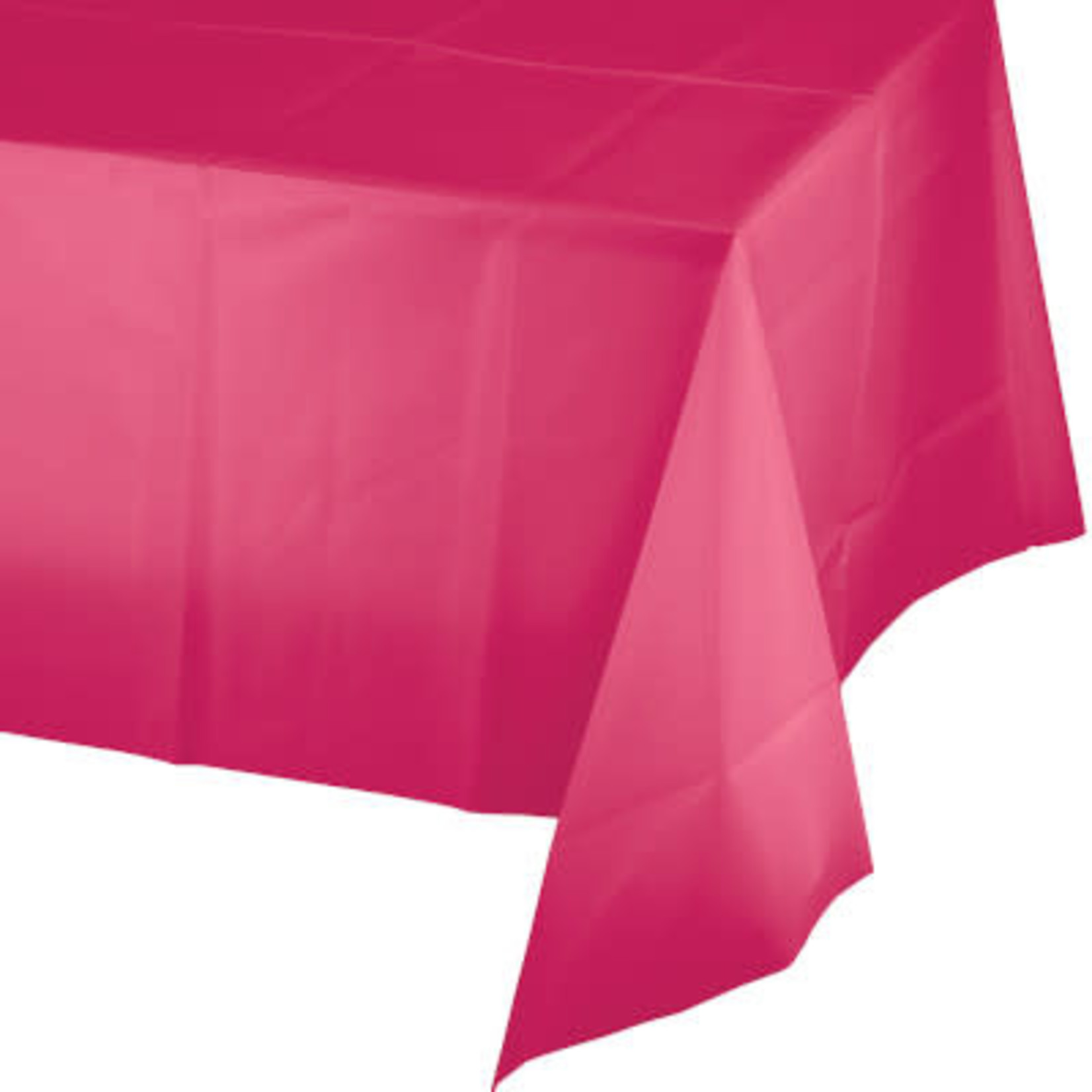 Touch of Color Magenta Pink Plastic Rectangle Tablecover - 54" x 108"