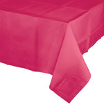 Touch of Color Magenta Pink Plastic-Lined Rectangle Tablecover - 54" x 108"