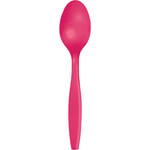 Touch of Color Magenta Pink Premium Plastic Spoons - 24ct.