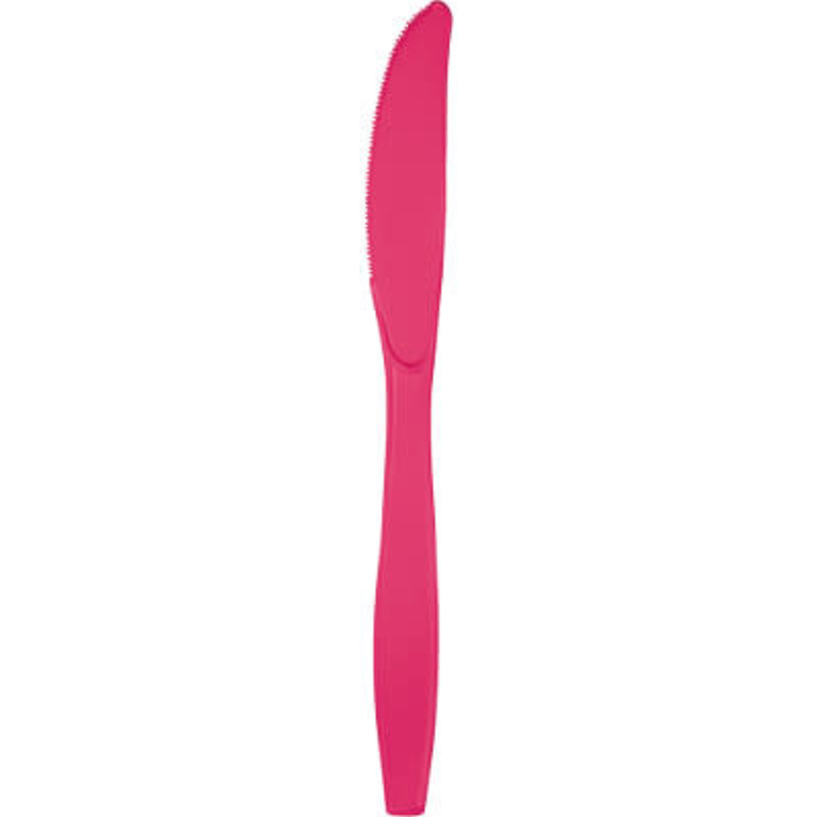 Touch of Color Magenta Pink Premium Plastic Knives - 24ct.