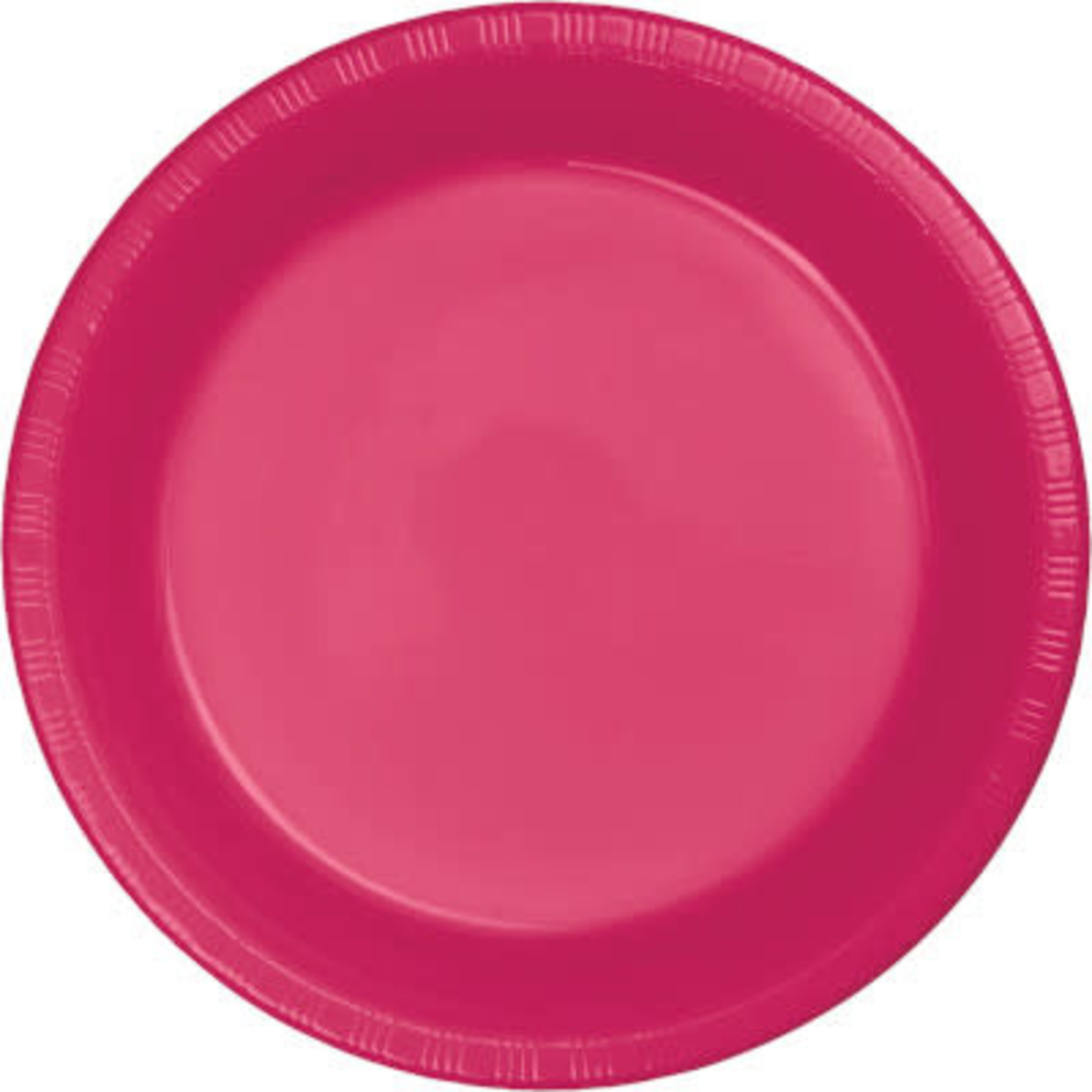 Touch of Color 7" Magenta Pink Plastic Plates - 20ct.