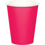 Touch of Color 9oz. Magenta Pink Hot/Cold Paper Cups - 24ct.