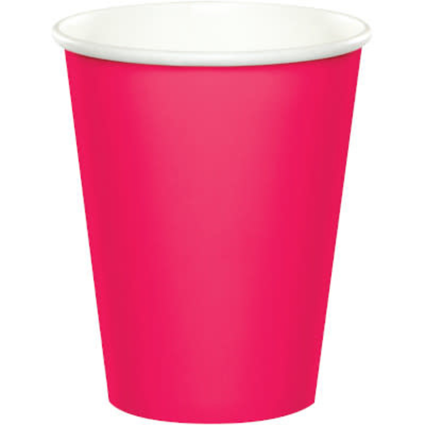 Touch of Color 9oz. Magenta Pink Hot/Cold Paper Cups - 24ct.
