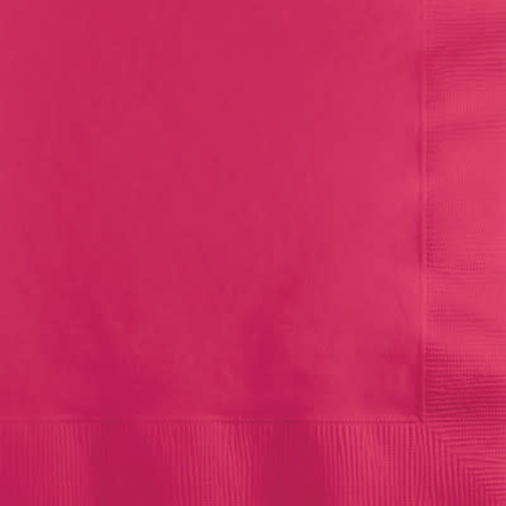 Touch of Color Magenta Pink 2-Ply Beverage Napkins - 50ct.