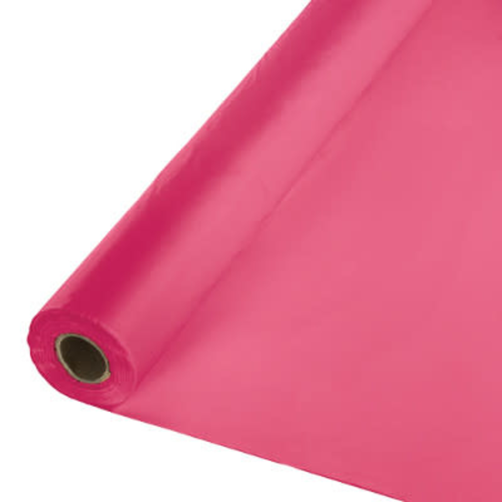Touch of Color 100' Hot Magenta Plastic Tablecover Roll - 1ct.