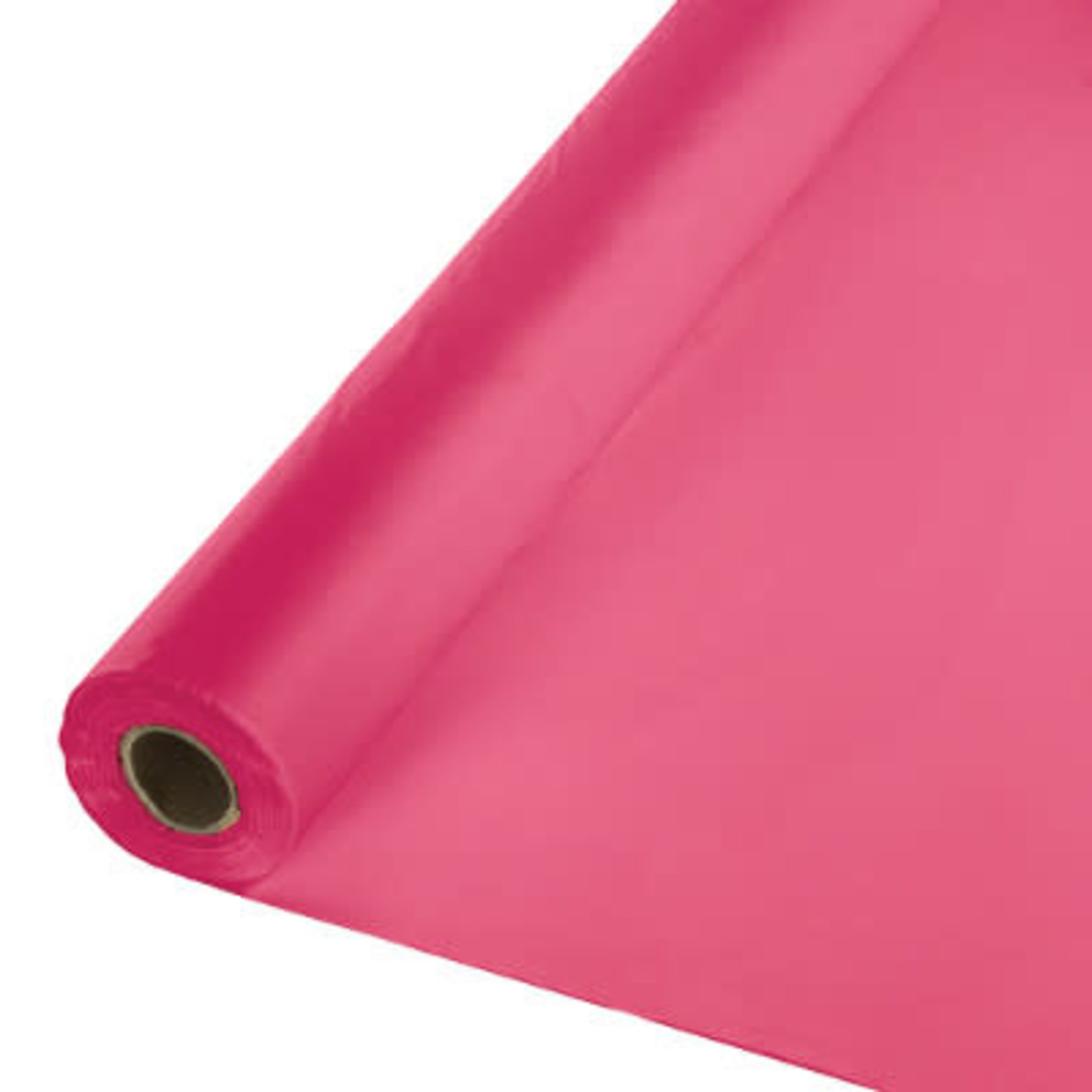 Touch of Color Magenta Pink Plastic Tablecover Roll - 1ct.