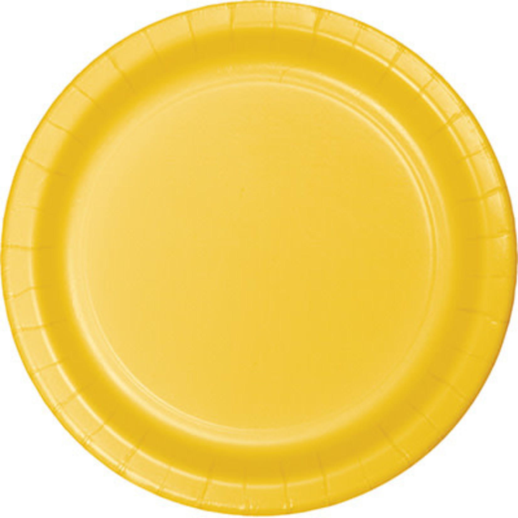 Touch of Color 10" School Bus Yellow Paper Banquet Plates - 24ct.