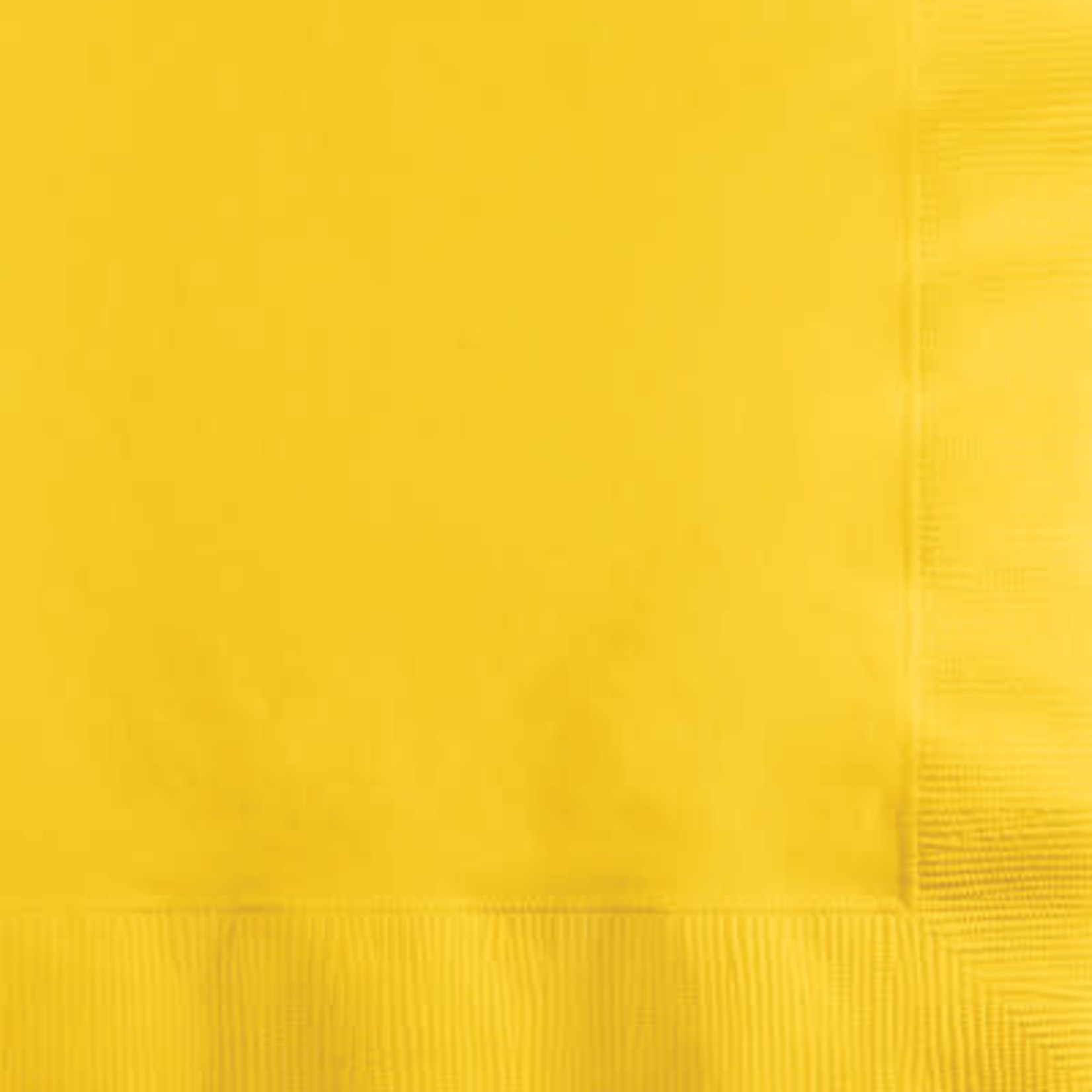 Touch of Color School Bus Yellow 2-Ply Beverage Napkins - 50ct.