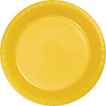 Touch of Color 10" School Bus Yellow Plastic Banquet Plates - 20ct.