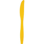 Touch of Color School Bus Yellow Premium Plastic Knives - 24ct.