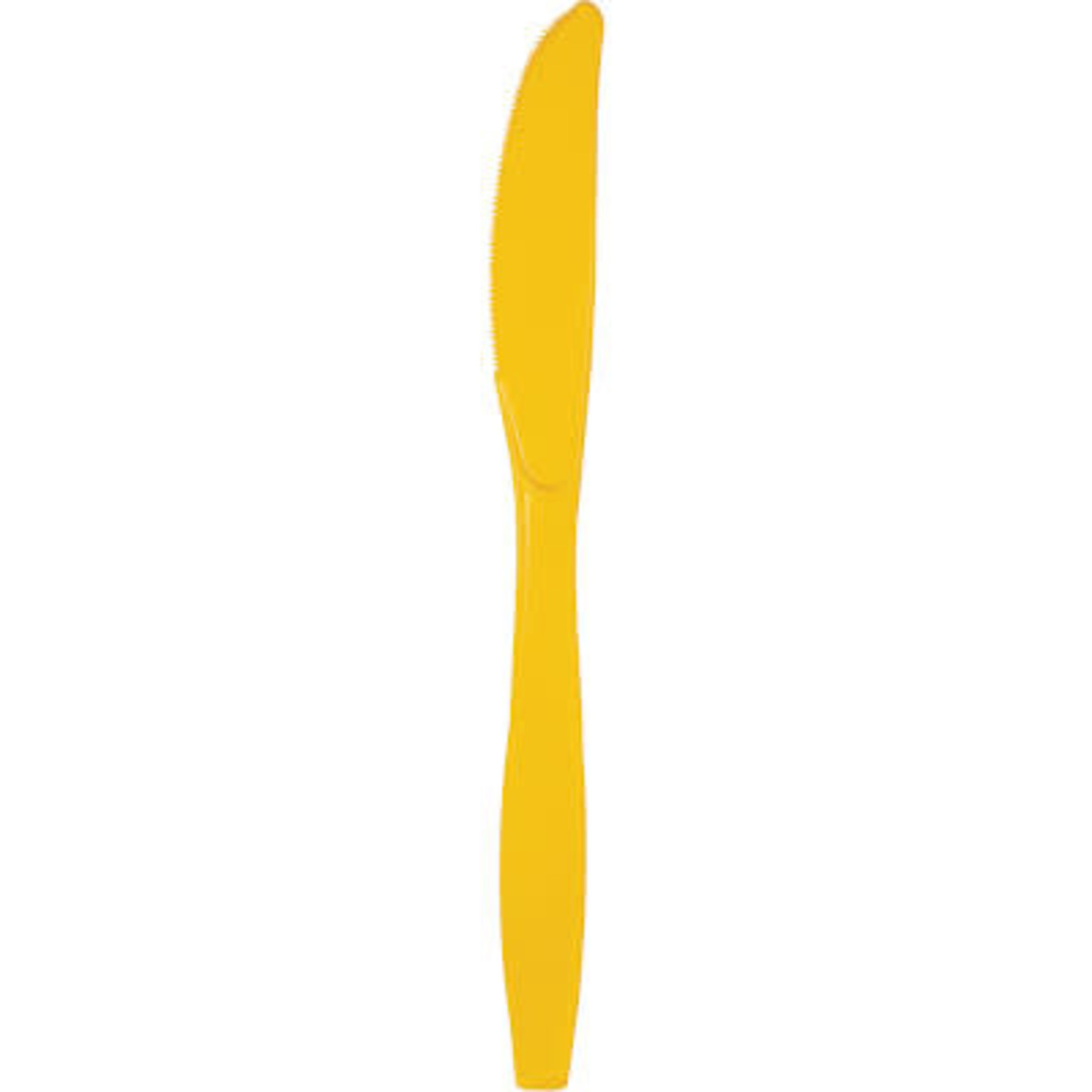 Touch of Color School Bus Yellow Plastic Knives - 24ct.