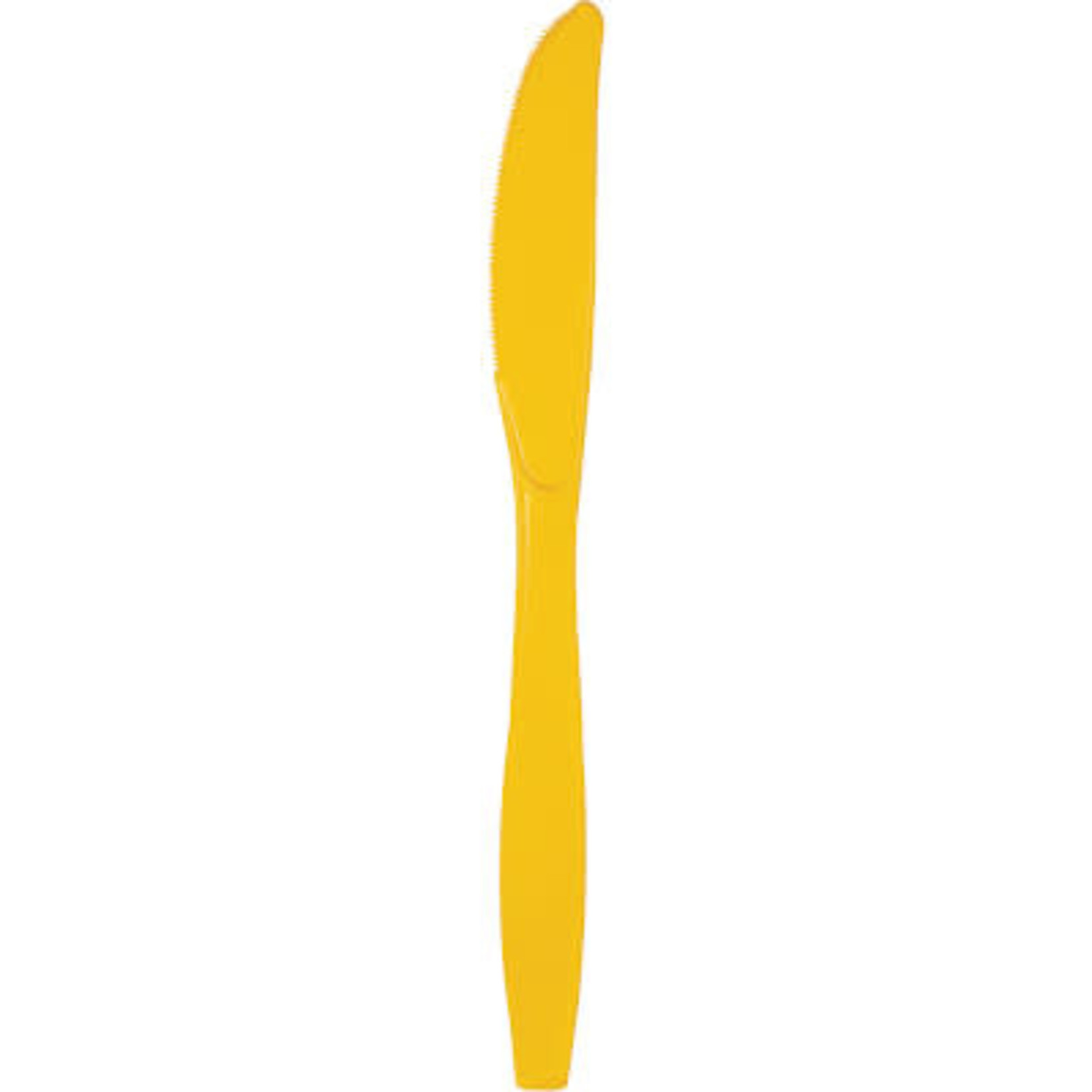 Touch of Color School Bus Yellow Premium Plastic Knives - 24ct.
