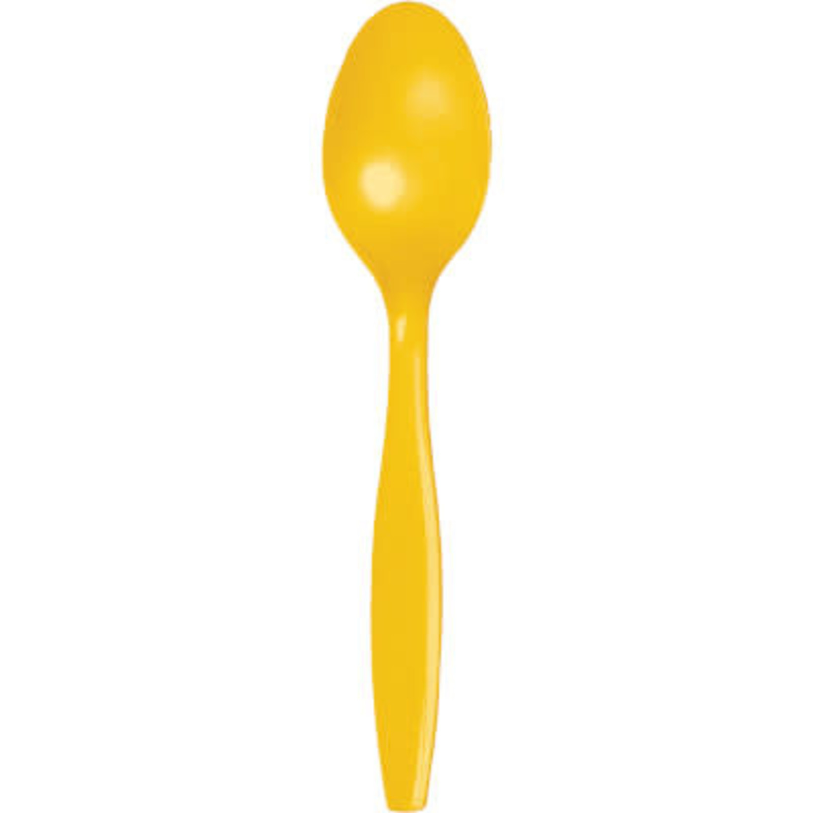 Touch of Color School Bus Yellow Premium Plastic Spoons - 24ct.