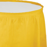 Touch of Color 14' School Bus Yellow Plastic Tableskirt