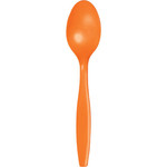 Touch of Color Sunkissed Orange Premium Plastic Spoons - 24ct.