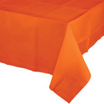 Touch of Color Sunkissed Orange Plastic-Lined Rectangle Tablecover - 54" x 108"