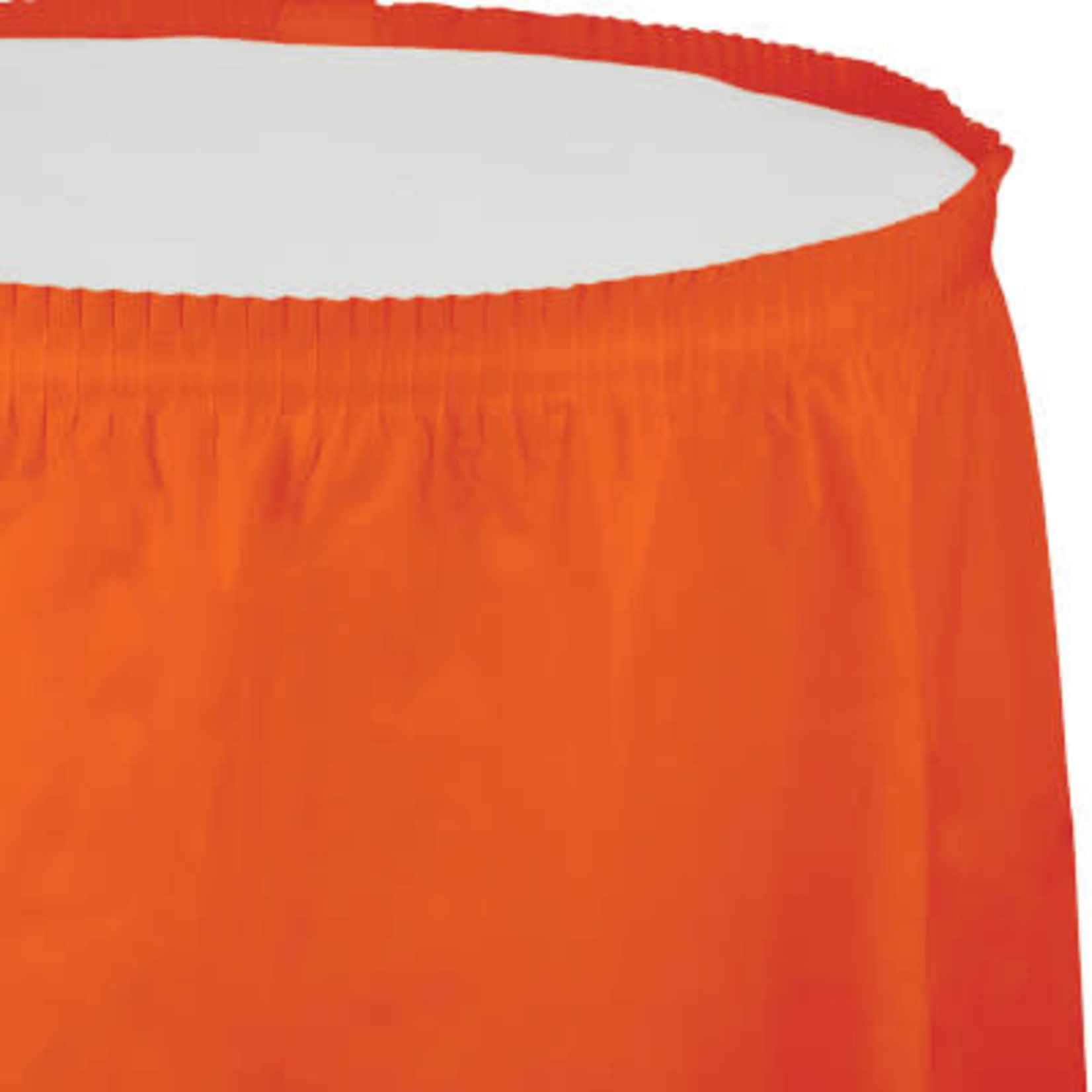 Touch of Color 14' Sunkissed Orange Tableskirt - 1ct.