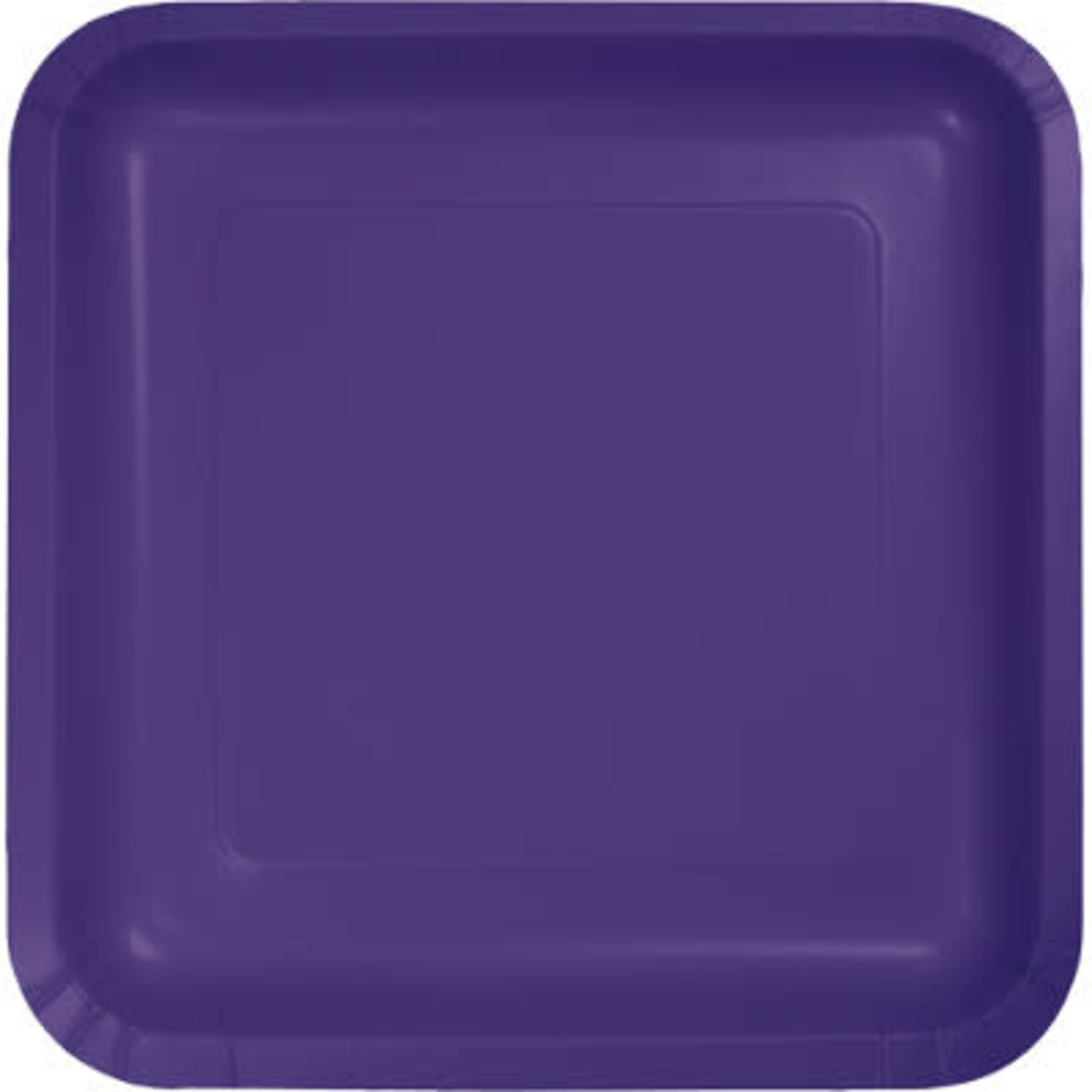 Touch of Color 9" Purple Square Plates - 18ct.