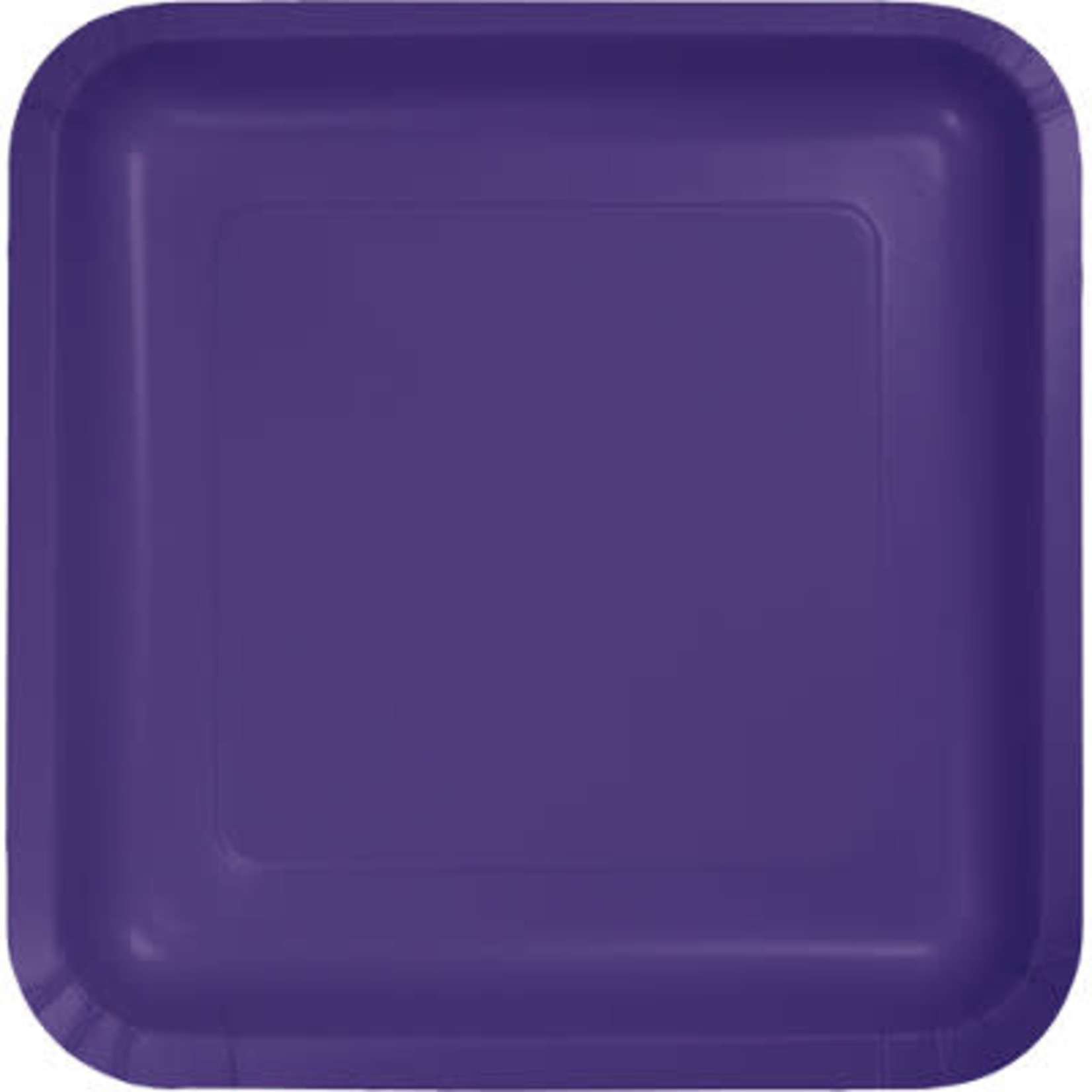 Touch of Color 7" Purple Square Plates - 18ct.
