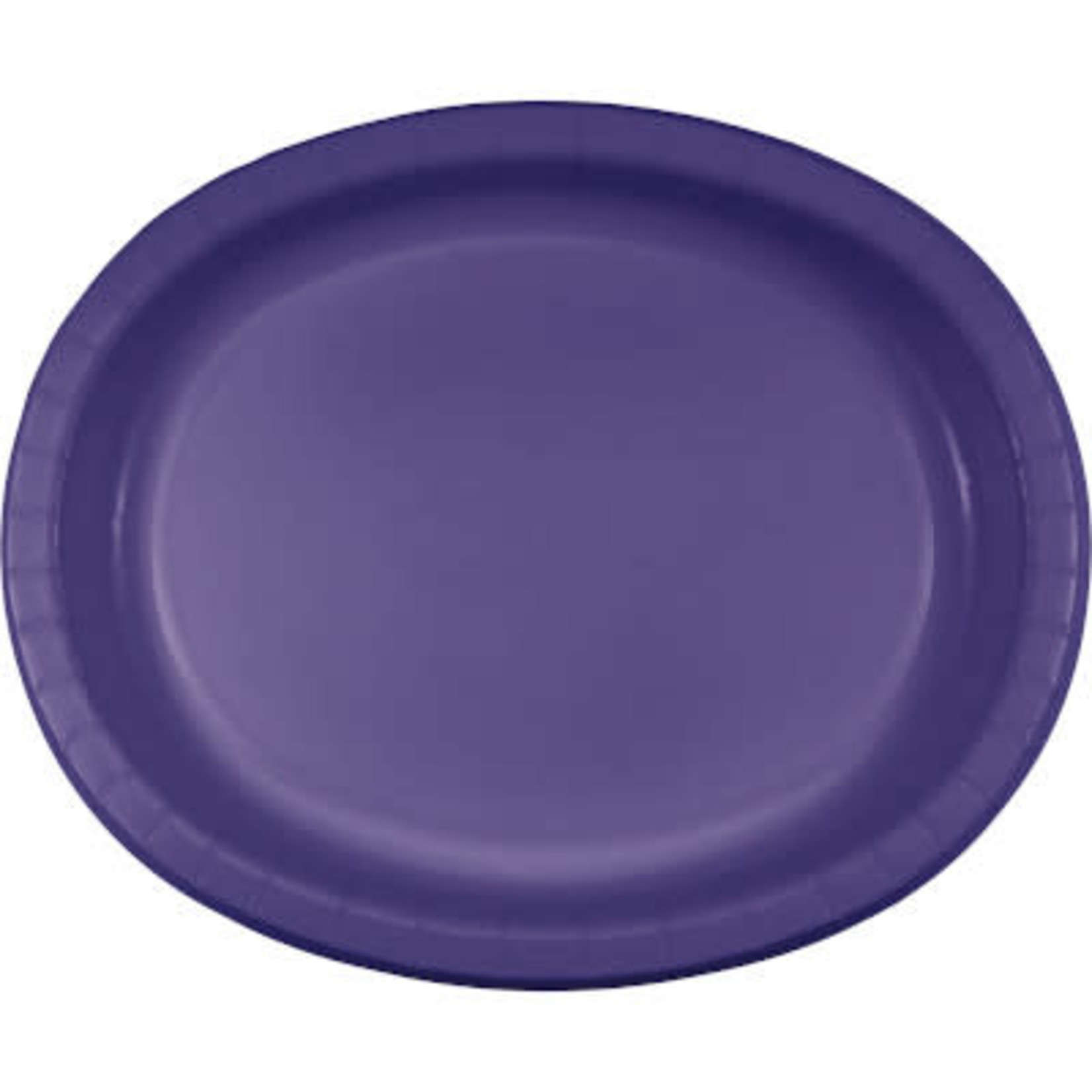 Touch of Color 10" x 12" Purple Oval Paper Plates - 8ct.