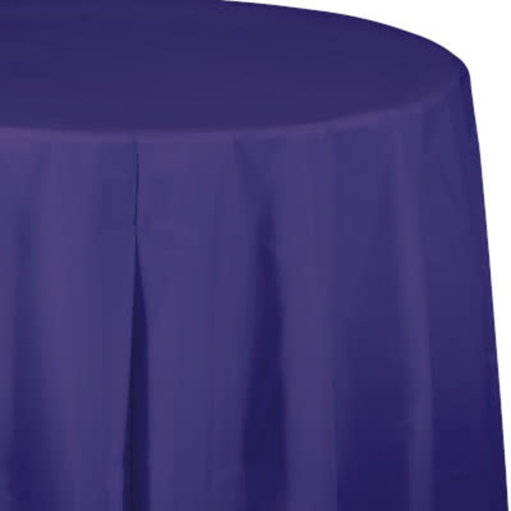 Touch of Color 82" Purple Round Plastic Tablecover - 1ct.