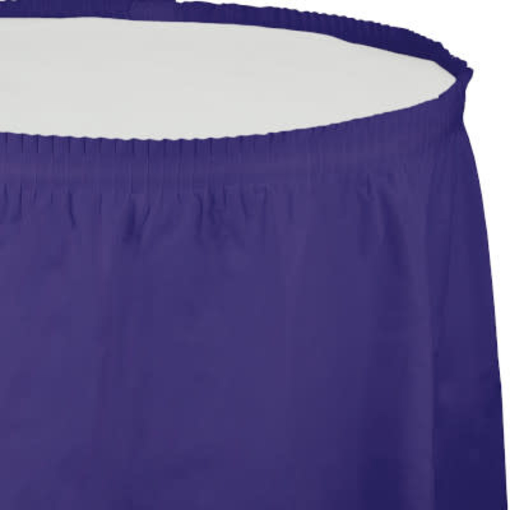 Touch of Color 14' Purple Plastic Tableskirt - 1ct.
