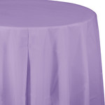 Touch of Color 82" Lavender Plastic Round Tablecover - 1ct.