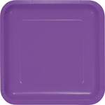 Touch of Color 9" Amethyst Purple Square Paper Plates - 18ct.