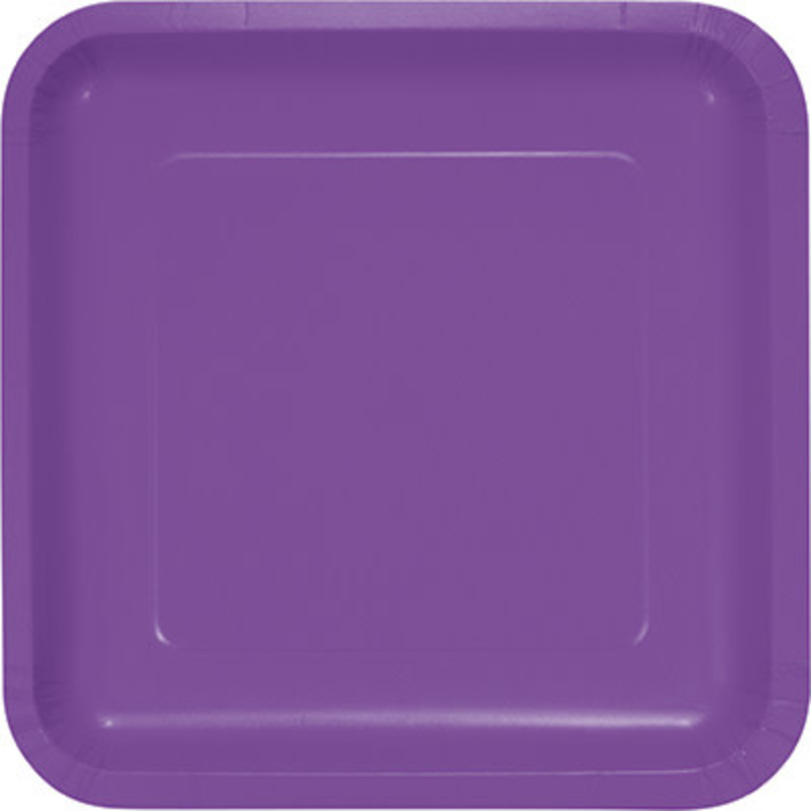 Touch of Color 9" Amethyst Purple Square Paper Plates - 18ct.