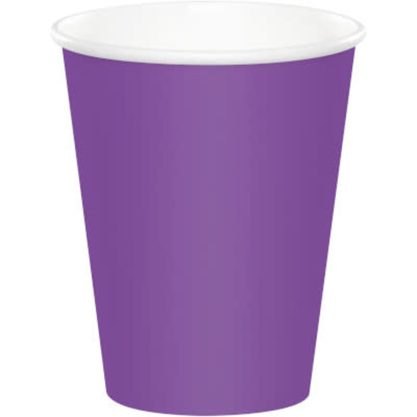 Touch of Color 9oz. Amethyst Purple Hot/Cold Paper Cups - 24ct.