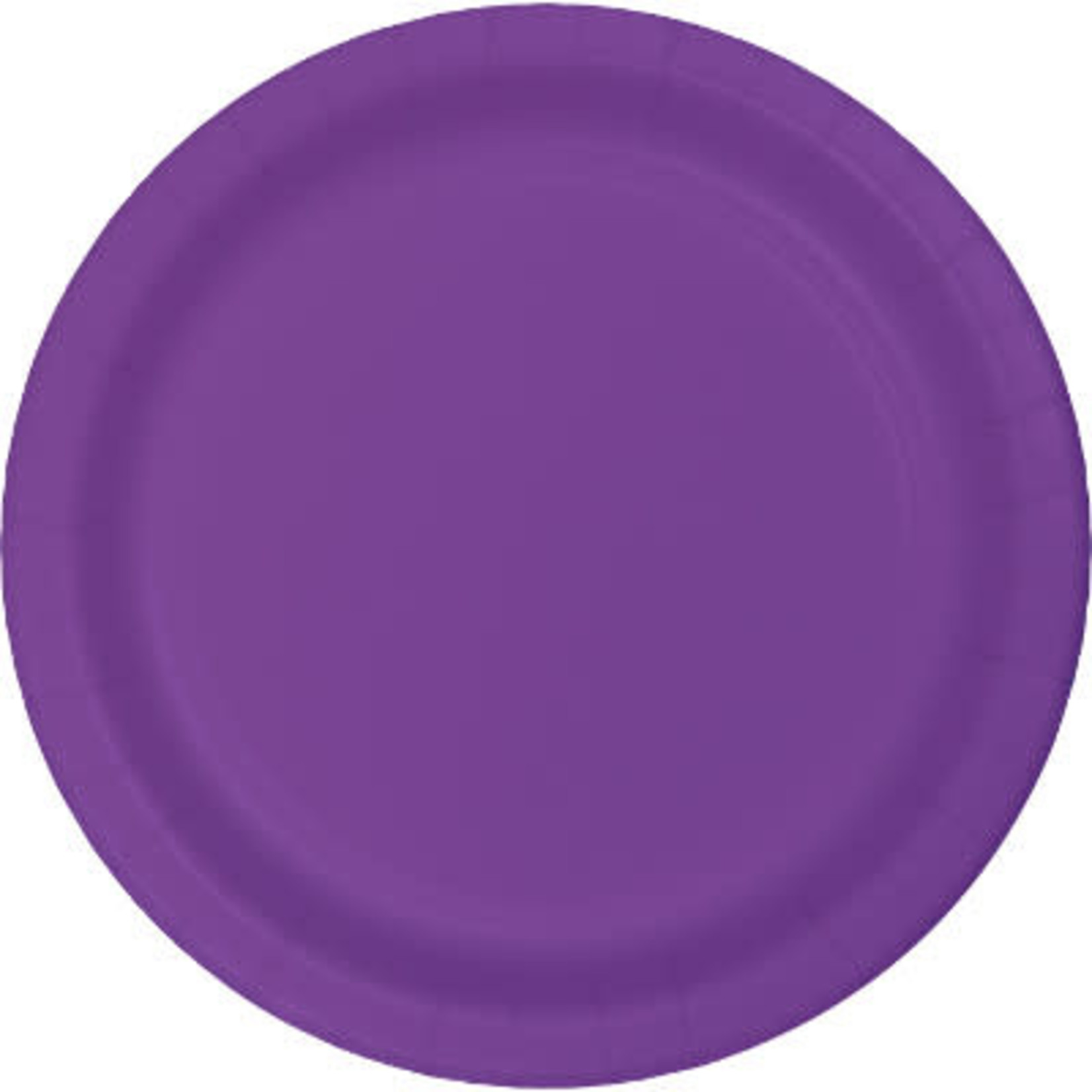 Touch of Color 7" Amethyst Purple Paper Plates - 24ct.