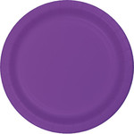 Touch of Color 10" Amethyst Purple Plastic Banquet Plates - 20ct.