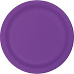 Touch of Color 7" Amethyst Purple Plastic Plates - 20ct.