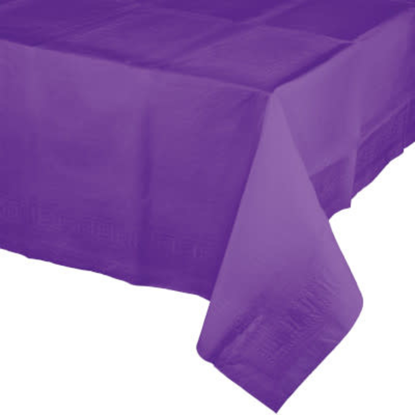 Touch of Color Amethyst Purple Plastic-Lined Rectangle Tablecover - 54" x 108"