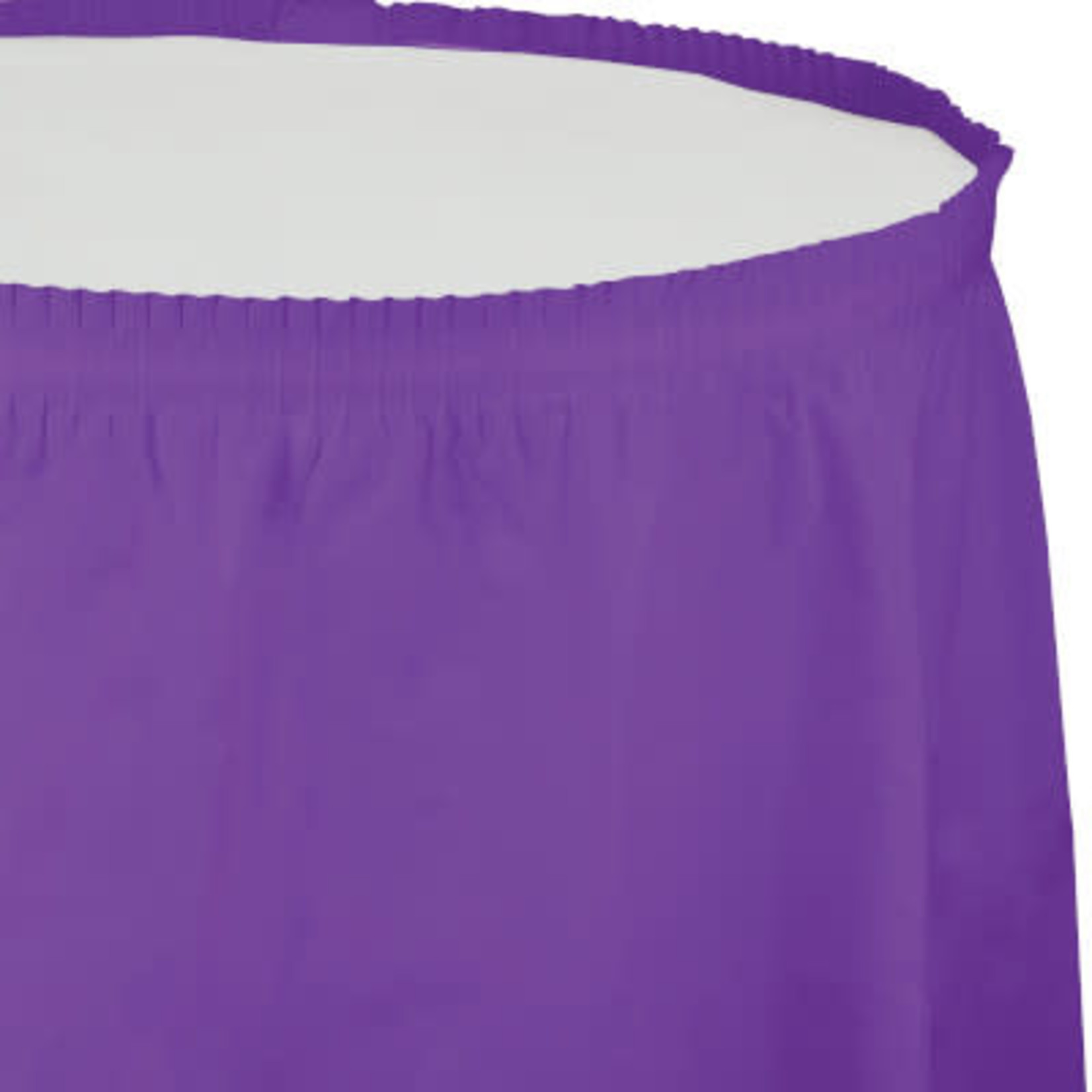 Touch of Color 14' Amethyst Purple Plastic Tableskirt - 1ct.