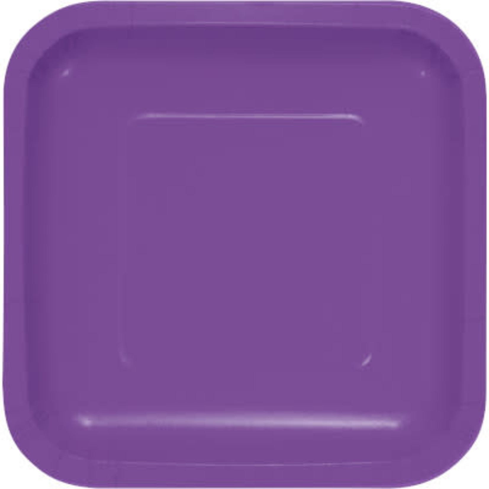 Touch of Color 7" Amethyst Purple Square Paper Plates - 18ct.