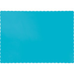 Touch of Color Bermuda Blue Paper Placemats - 50ct.