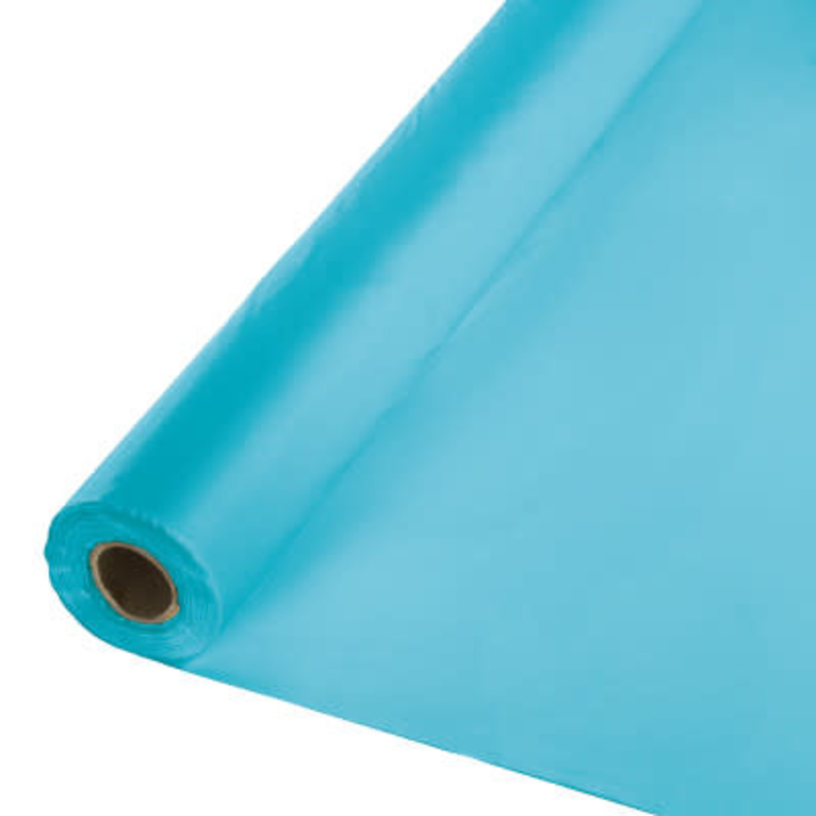 Touch of Color 100' Bermuda Blue Plastic Tablecover Roll - 1ct.