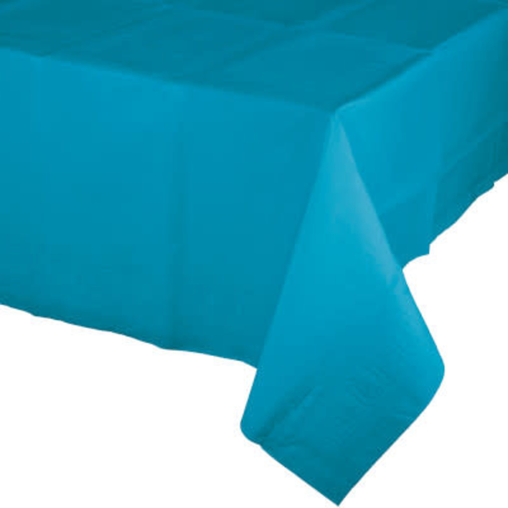 Touch of Color Turquoise Plastic-Lined Rectangle Tablecover - 1ct. (54" x 108")