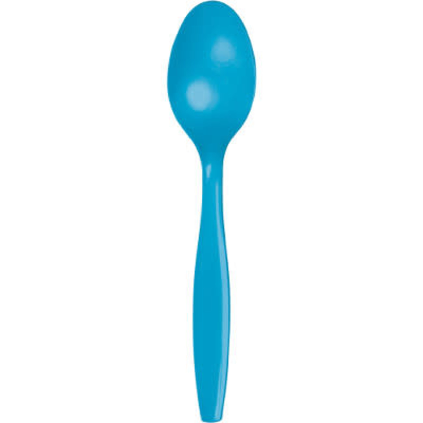 Touch of Color Turquoise Blue Premium Plastic Spoons - 24ct.