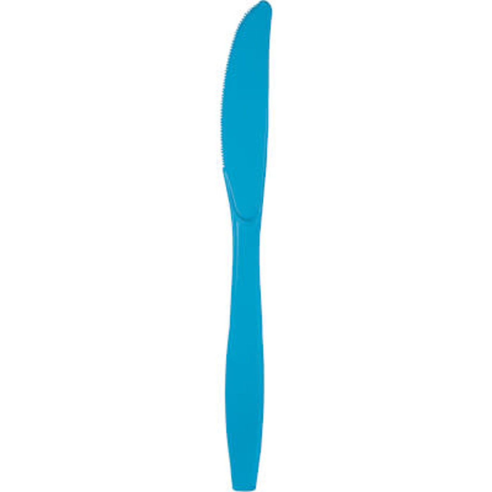 Touch of Color Turquoise Blue Premium Plastic Knives - 24ct.