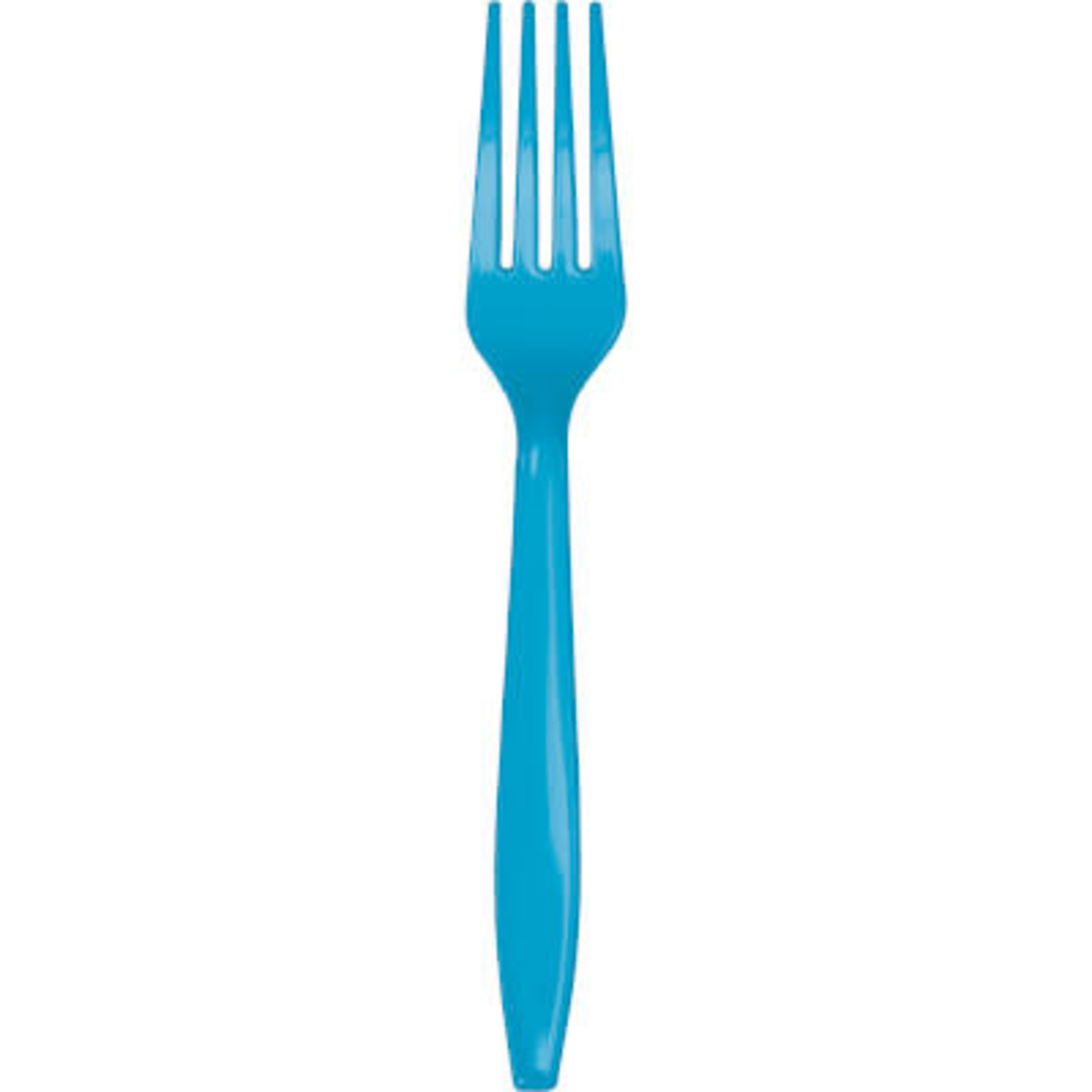 Touch of Color Turquoise Blue Premium Plastic Forks - 24ct.
