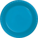 Touch of Color 7" Turquoise Blue Plastic Plates - 20ct.