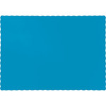 Touch of Color Turquoise Blue Paper Placemats - 50ct.